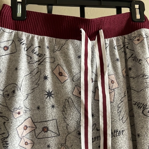 Harry Potter Sz M (8-10) Owl Gray Jogger Pajama Pants Only - Picture 5 of 8